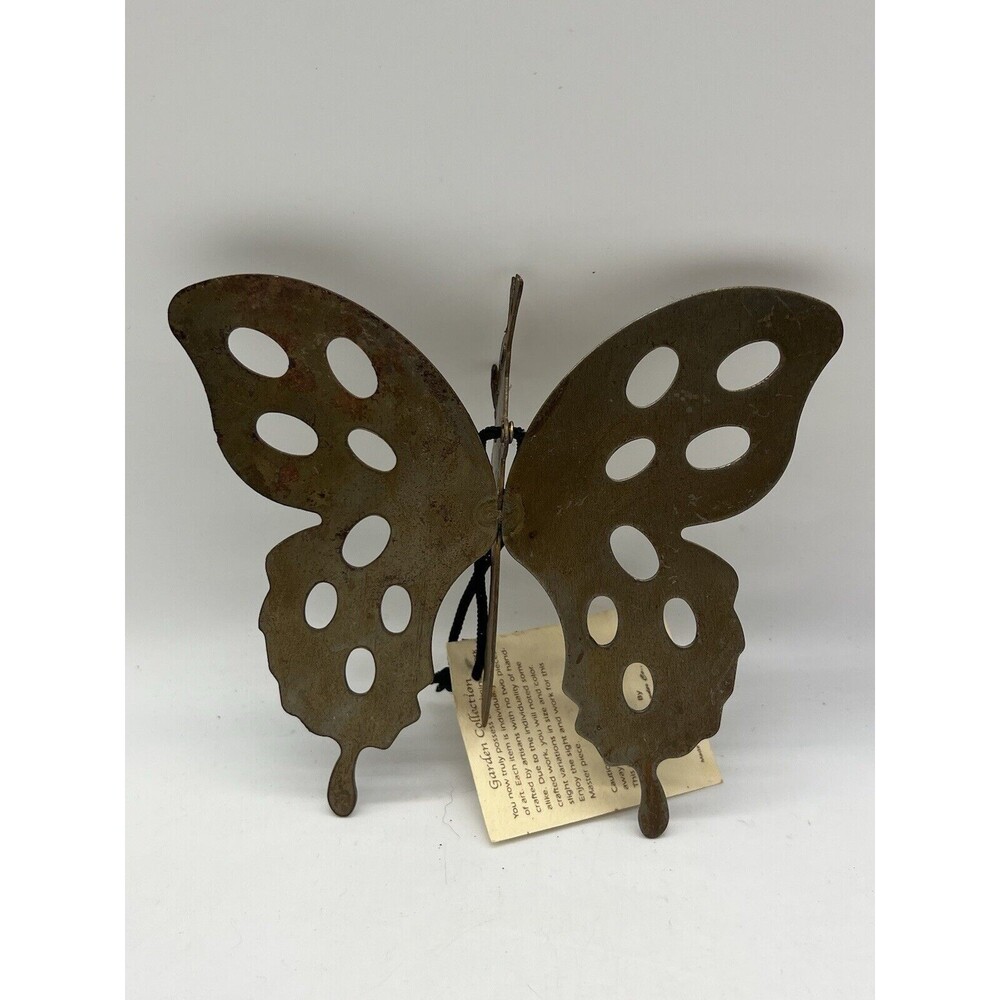 Brass Butterfly Garden Hanging Ornament Figurine Outdoor Indoor Spring Summer